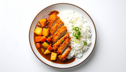 Japanese Katsu Curry Rice with Vegetables 