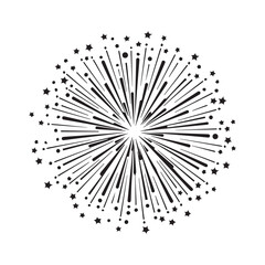 Obraz premium Starburst Explosion Radial Lines Pattern Vector Illustration