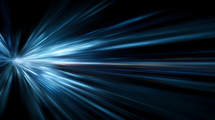 Obraz premium A captivating display of luminous beams of light streaking across a dark backdrop, creating an abstract and dynamic visual