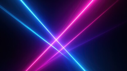 Vibrant neon laser light beams.