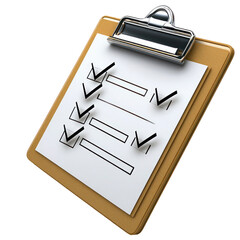 Clipboard with Checklist and Checked Items.