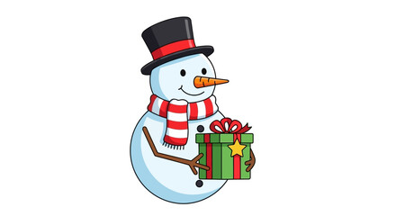 snowman on a white background