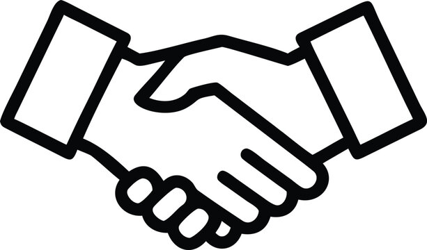business deal handshake icon 