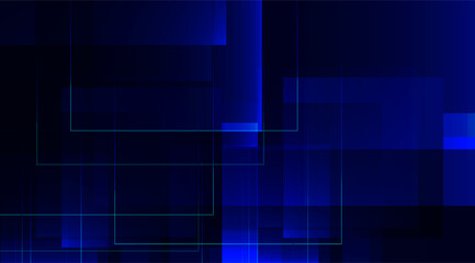Deep blue geometric abstract art with sharp lines and varying shades of color creates a modern, digital background highlighting a sense of depth and technological sophistication