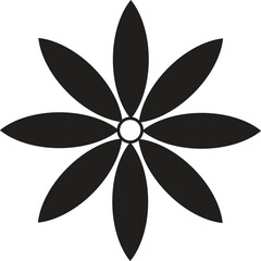 Simple Floral Petal Design Element