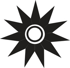 Simple Black Flower Silhouette