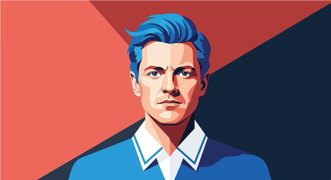 Crisis Manager – Modern Flat Portrait Representing Resilient Leadership and Decision-Making Under Pressure 2