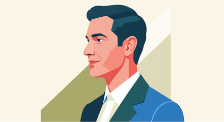Ethical Leader – Flat Modern Portrait Representing Integrity and Trust in Business Leadership