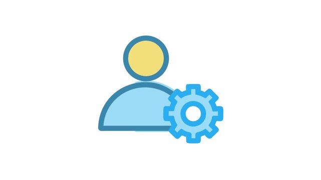 User profile with settings gear icon for account management
