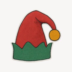 Festive elf hat illustration