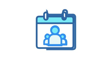 Calendar icon illustrating scheduled meetings with multiple attendees