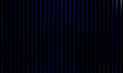 Obraz premium Abstract blue wave light pattern with glowing vertical gradient lines on black background, futuristic energy pulse digital design illustration