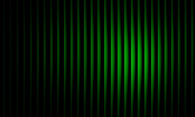 Abstract green light wave pattern with glowing vertical gradient lines on black background, futuristic energy motion, digital art, modern wallpaper design