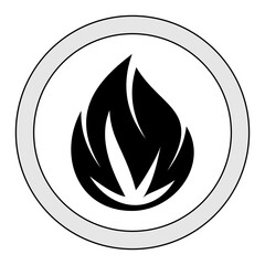 Black Flame Icon on transparent Background
​Fire Energy Logo in Circle
​Hot Heat Symbol Vector Graphic
​Modern Abstract Flame Badge