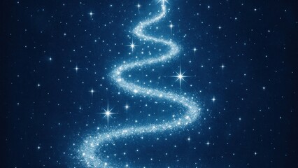 Obraz premium Magical sparkling Christmas tree wallpaper