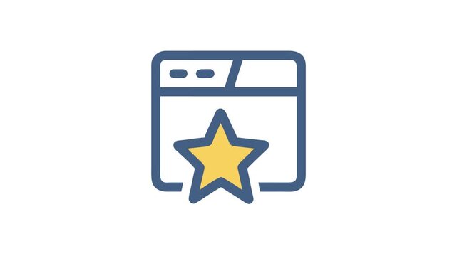 Highlighted browser tab favorite icon for websites and bookmarking