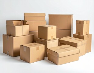 stack of cardboard boxes