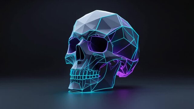 human skull x ray blue transparent
