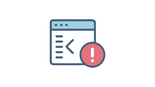 Coding error alert highlighted in simple modern style design