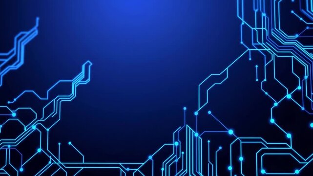 blue circuit board background