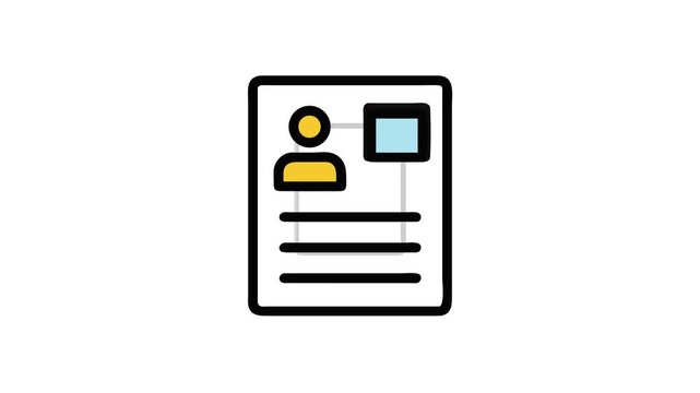 Minimalistic graphic illustration of a personal ID card design