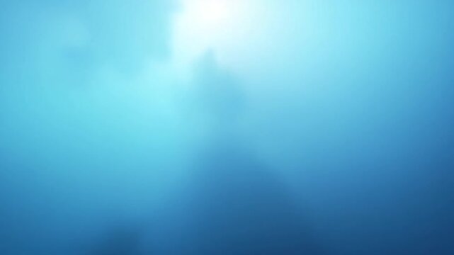 underwater scene with rays of light