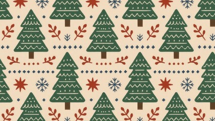 Festive seamless winter pattern desktop wallpaper