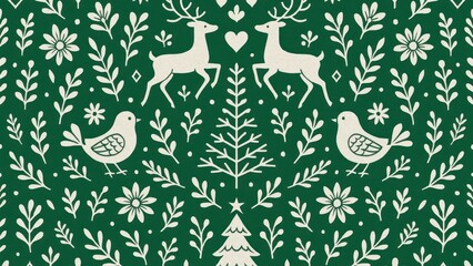 Fototapeta premium Festive nature-inspired holiday desktop wallpaper