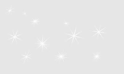 Sparkling star light effect isolated vector element over