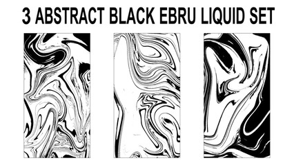 Set Ink texture of 16 watercolor hand drawn artistic marbling invitation, traditional Turkish ebru illustration.