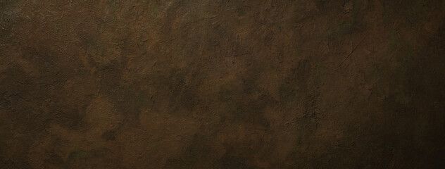 暗い色の古い壁。もしくは油絵の具でペイントされたキャンバス