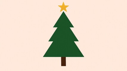 Obraz premium Minimalist Christmas tree wallpaper for desktop