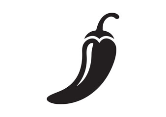 Chili pepper icon, Chili pepper Black vector