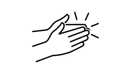 Obraz premium Clapping Hands Icon applause celebration