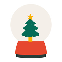 Cartoon Christmas Snow Globe