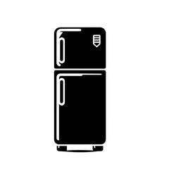 Compact Retro Refrigerator Fridge Vector Illustration