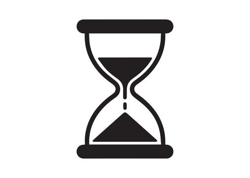 Sandglass icon, Sandglass Black vector