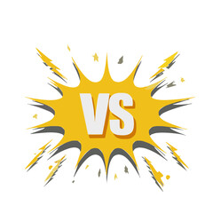 Dynamic versus design with vibrant splash effect, perfect for promotion, competition, and battle-themed visuals to grab attention now