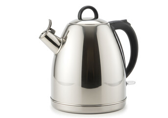 Stainless Steel Kettle on White Background