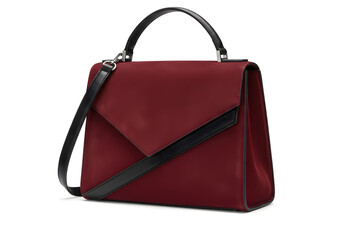 Stylish Handbag Isolated on White Background