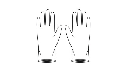 Obraz premium Pair of Rubber Gloves Icon