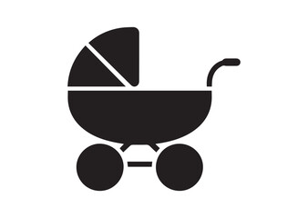 Baby Carriage icon,Baby Carriage Black vector
