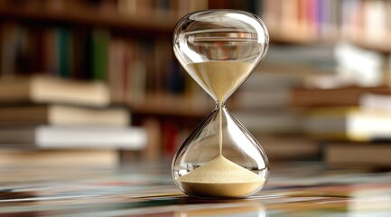 Hourglass on Books - Time Passing and Knowledge Accumulation.