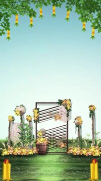 Indian haldi Traditional theme wedding motion background video for einvites