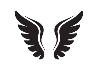 Obraz premium Angel Wing icon, Angel Wing Black vector