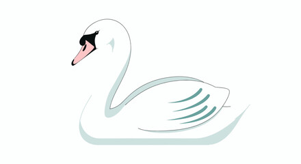 A fresh green avocado cut in half with the seed visible. A simple vector illustration for a healthy diet and vegetarian food concepts