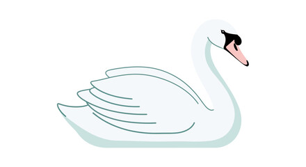 A fresh green avocado cut in half with the seed visible. A simple vector illustration for a healthy diet and vegetarian food concepts