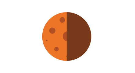 A fresh green avocado cut in half with the seed visible. A simple vector illustration for a healthy diet and vegetarian food concepts