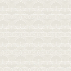 Seamless monochrome pattern, openwork white pattern on a cream background.