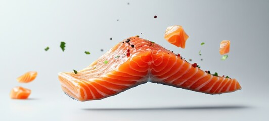 Delicious low-fat and healthy salmon food